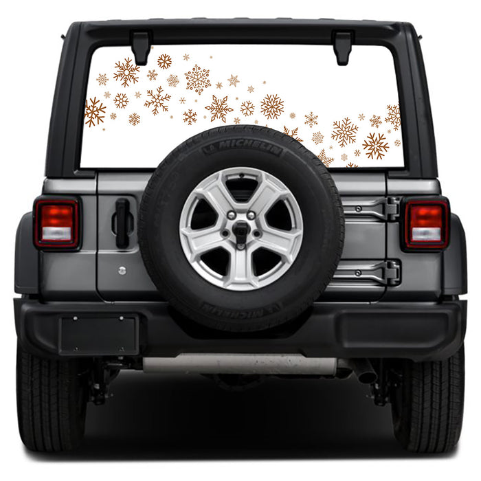 Snow Wave Rear Window Decal