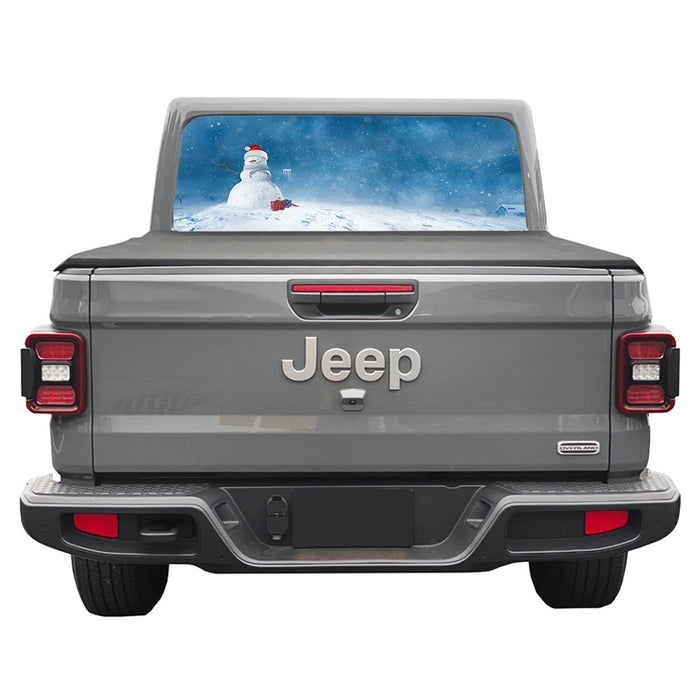 Snowmen Hill Rear Window Decal