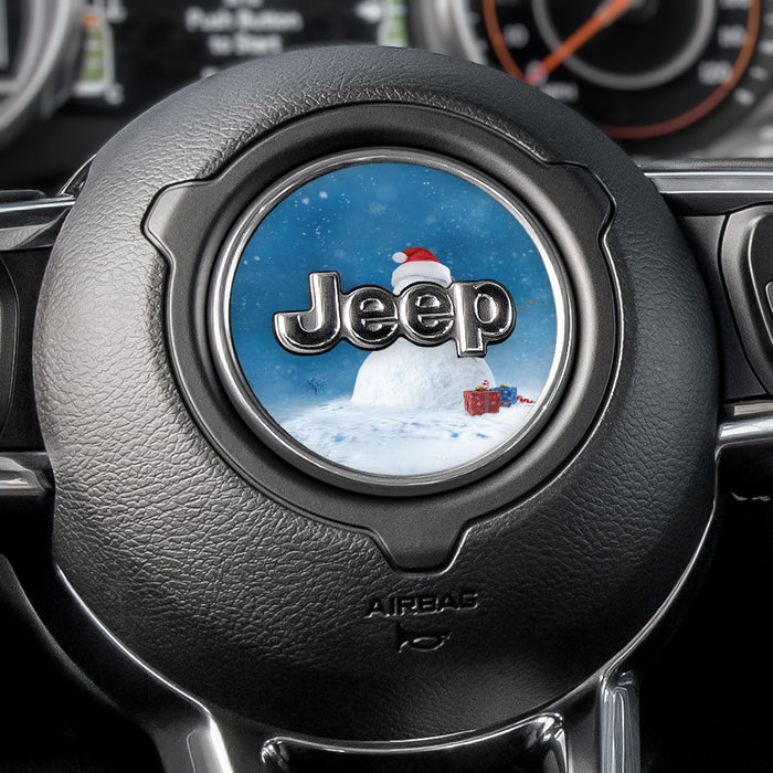 Snowmen Hill Steering Wheel Decal