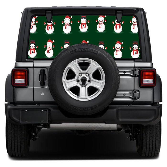Snowmen Rear Window Decal
