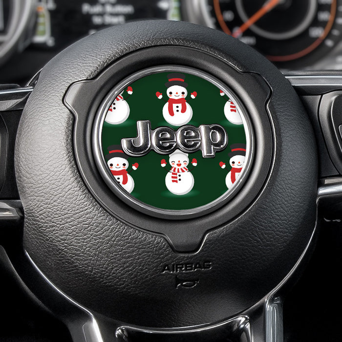 Snowmen Steering Wheel Decal