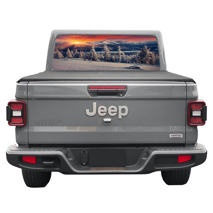 Snowy Hills Rear Window Decal