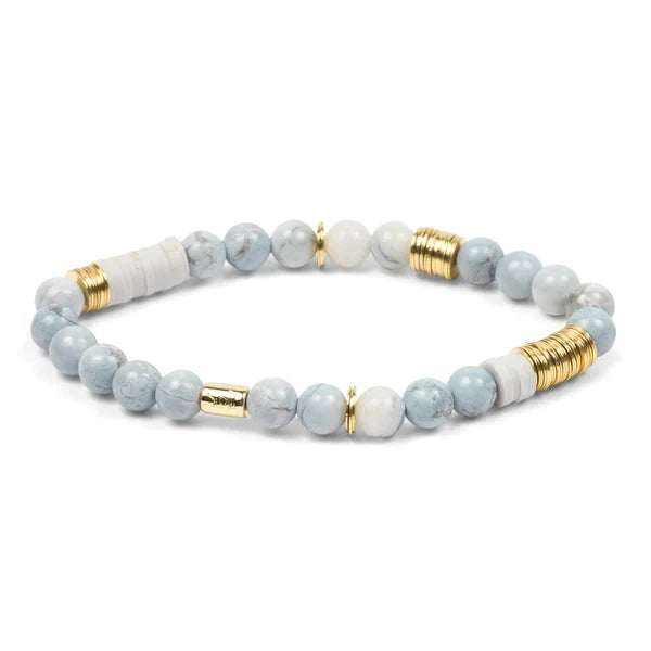 Stacking Bracelet in Blue Howlite - Madison's Niche