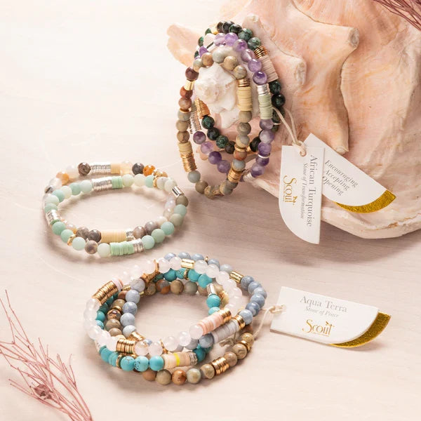 Stacking Bracelet in Blue Howlite - Madison's Niche