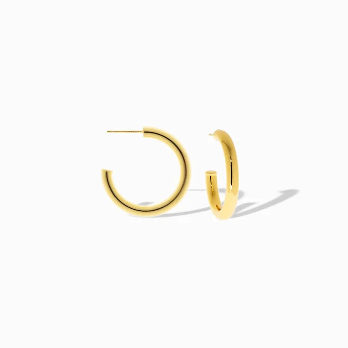 Stainless Hollow Hoop in Gold - Madison's Niche
