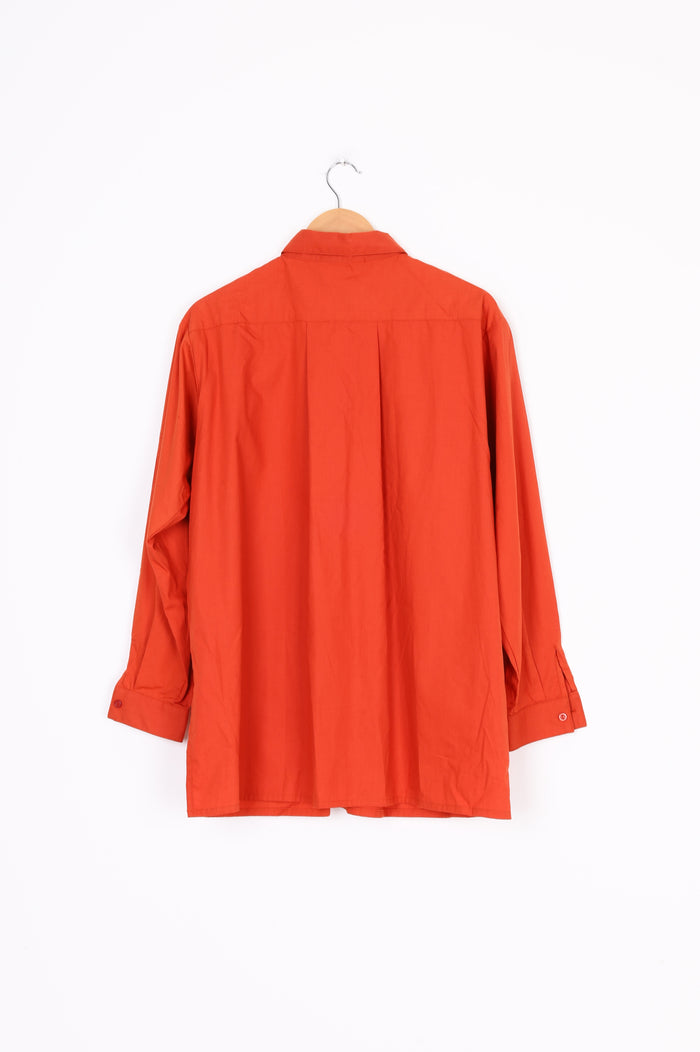 Staple + Cloth Womens Orange Shirt Size S