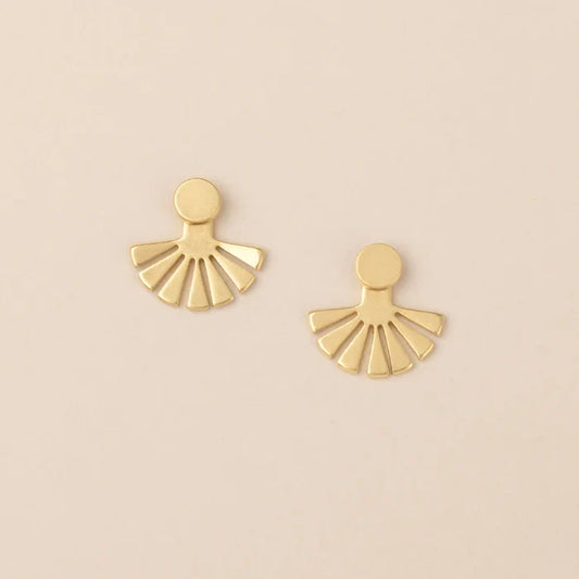 Sunburst Ear Jacket in Gold - Madison's Niche