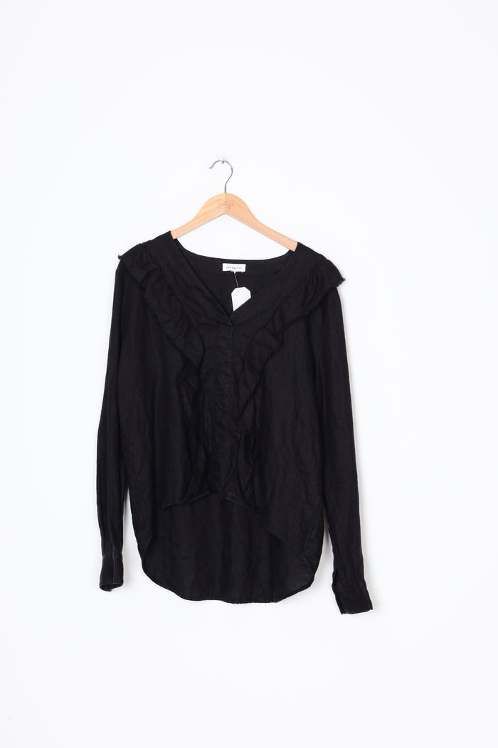 Superette Womens Black Blouse Size 8