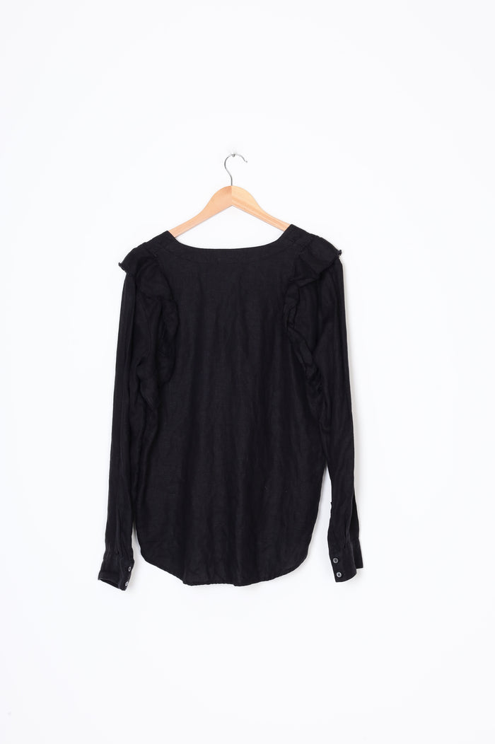 Superette Womens Black Blouse Size 8