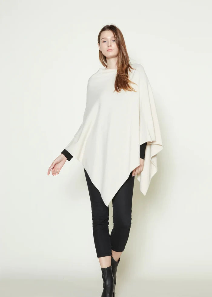 Terri Triangle Poncho in Ivory - Madison's Niche