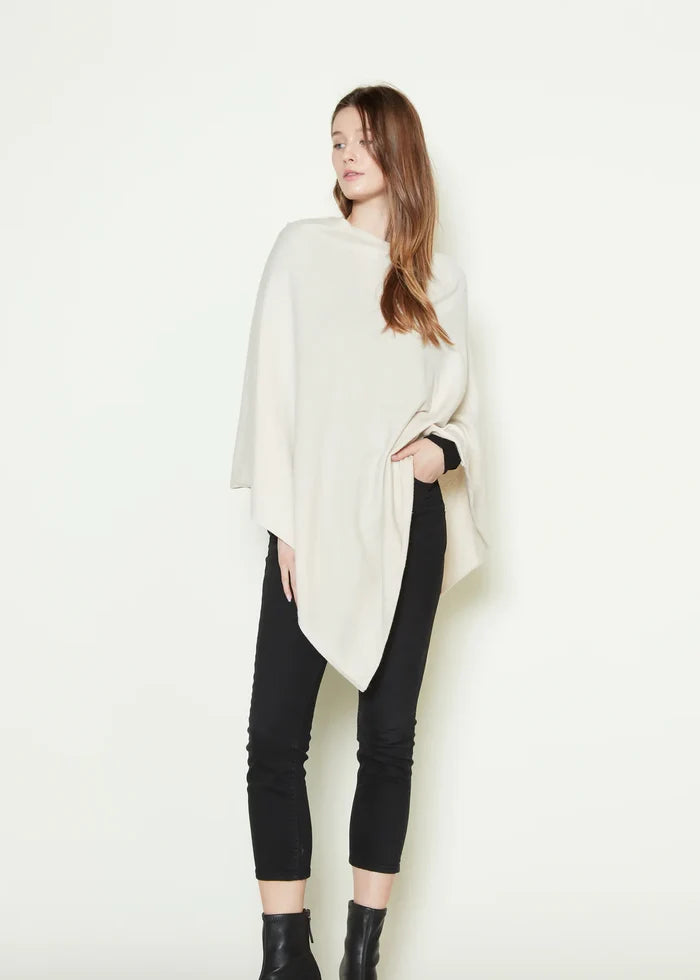 Terri Triangle Poncho in Ivory - Madison's Niche