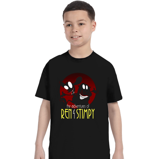 Secret_Shirts T-Shirts, Youth / XS / Black The Adventures of Ren & Stimpy