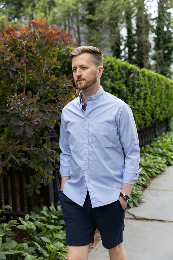The Saint James Poplin Shirt - Thyme