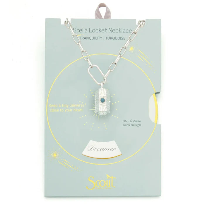 Tranquility Stella Necklace in Turquoise Silver - Madison's Niche
