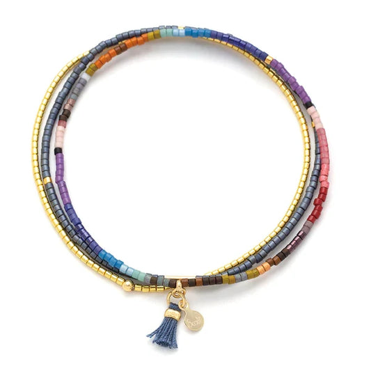 Trio Bracelet in Dark Multi - Madison's Niche