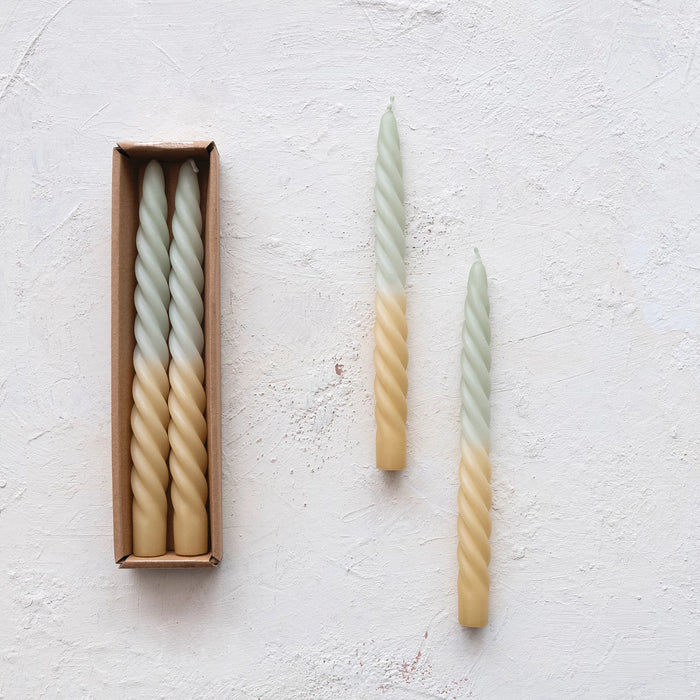 Twisted Tapers in Mint Ombre - Madison's Niche