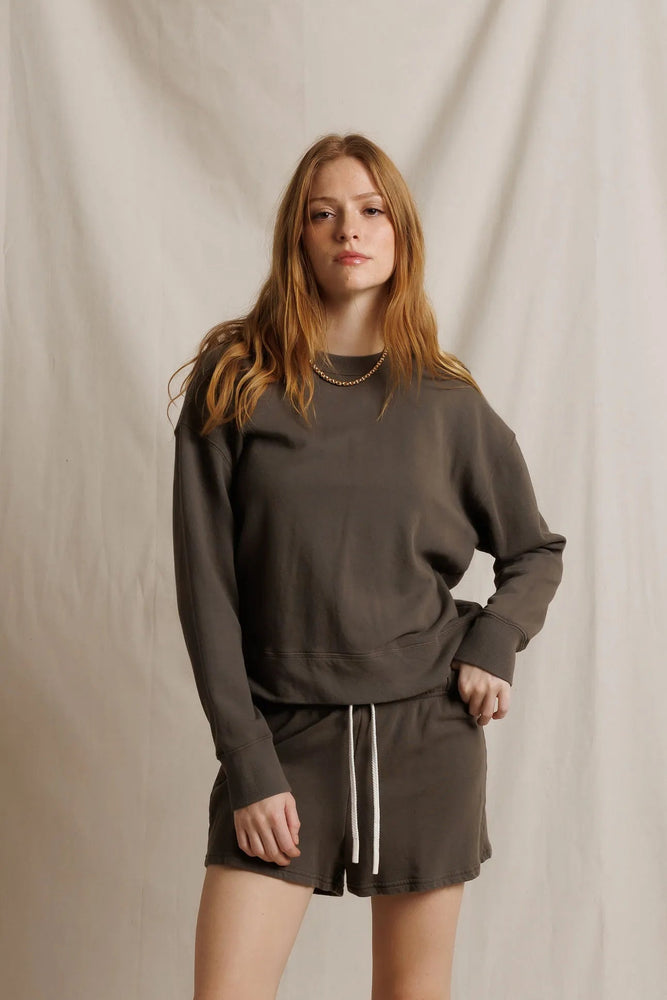 Tyler French Terry Pullover Sweatshirt - Dark Olive