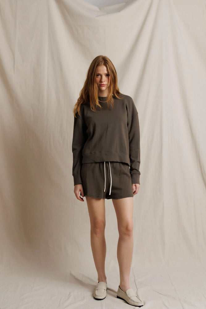 Tyler French Terry Pullover Sweatshirt - Dark Olive