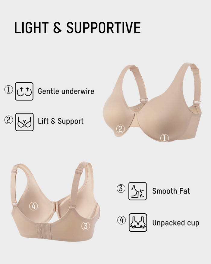 Underwire Adjustable Deep V-neck Bra