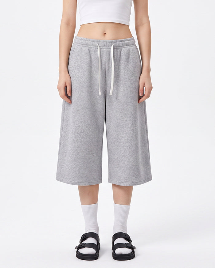 Unisex Drawstring Athletic Sweat Shorts