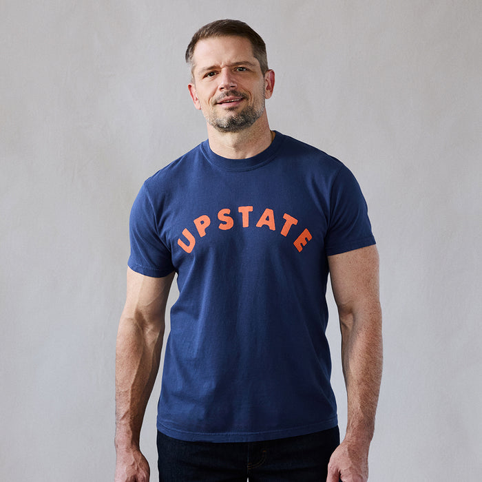 Upstate Arch T - Navy/Orange