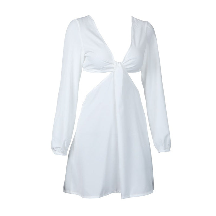 V-neck Long Sleeve Dress