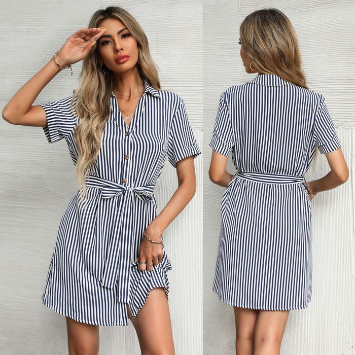 V Neck Short Sleeve Dress