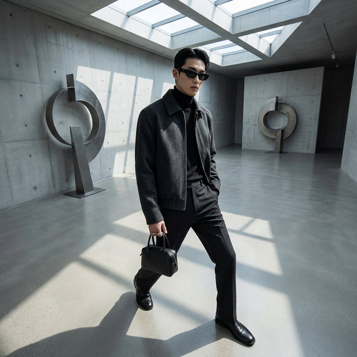 Veste rétro simple et polyvalente - Koreanxwear