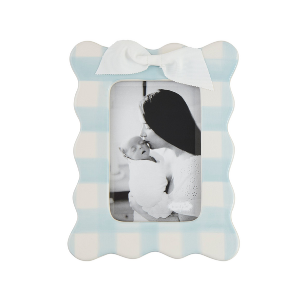 Vertical Blue Bow Frame - Madison's Niche
