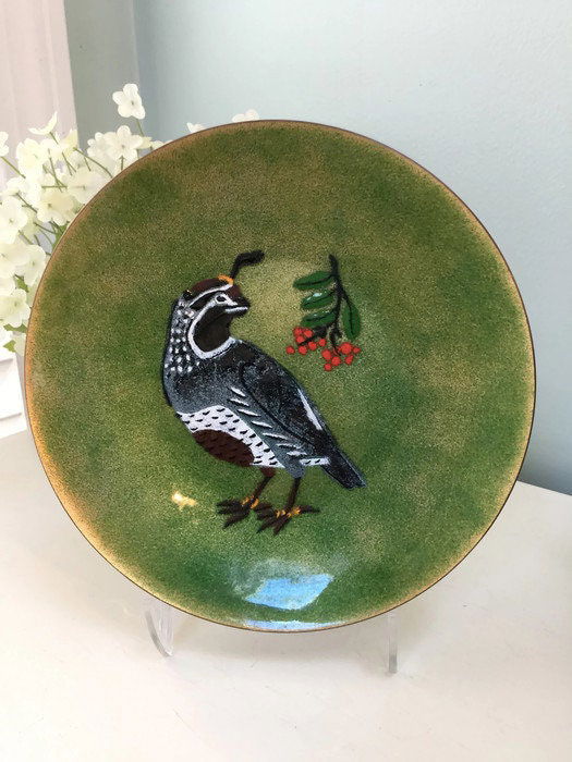 Vintage Christmas Enameled Plate at Duckwells