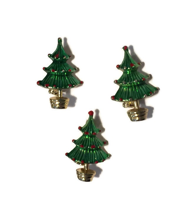 Vintage Christmas Tree Scatter PIns at Duckwells