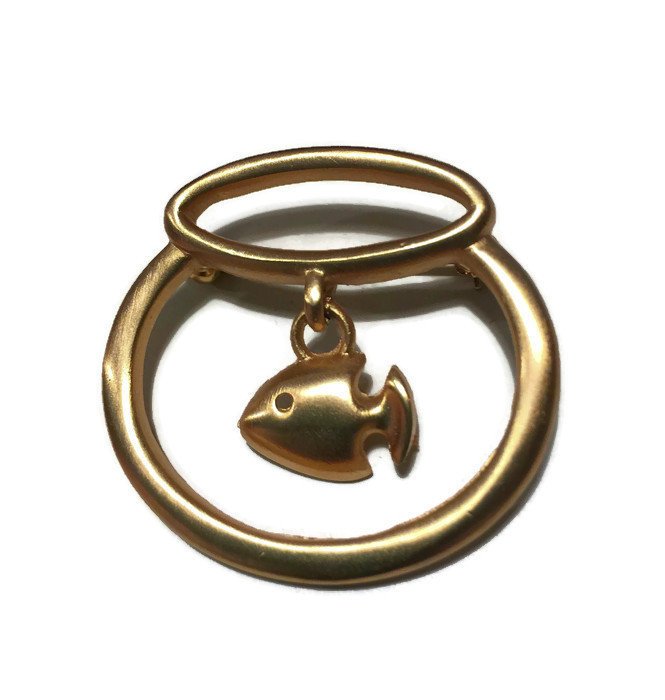 Vintage Goldfish Bowl Pin at Duckwells
