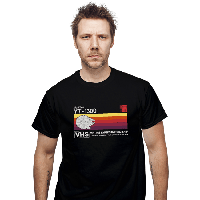 Daily_Deal_Shirts T-Shirts, Unisex / Small / Black Vintage Hyperdrive Starship