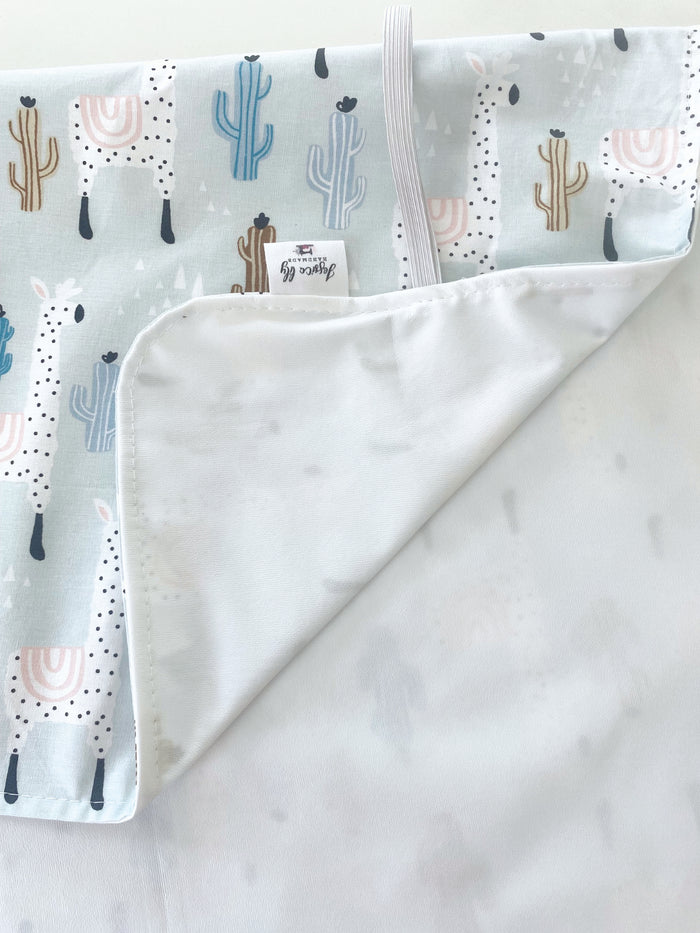 Waterproof changing mat in llama pattern