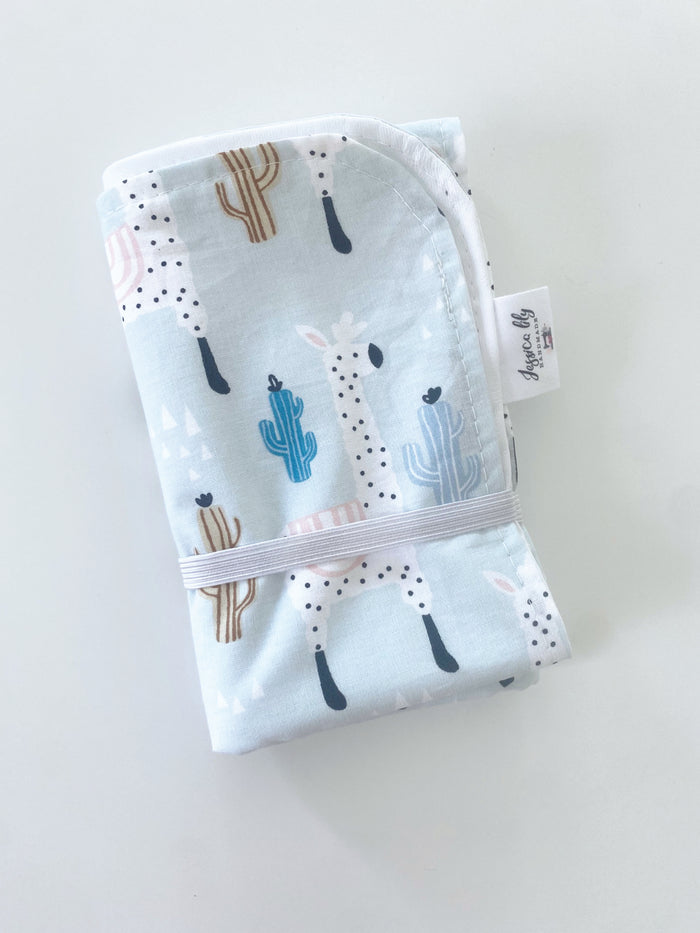 Waterproof changing mat in llama pattern