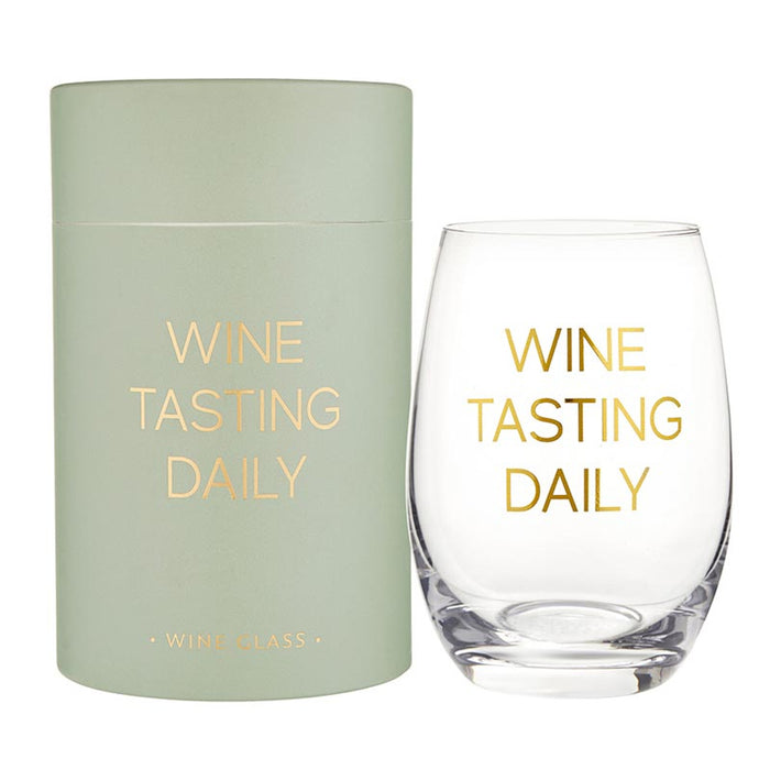 "Wine Tasting Daily" Wine Glass - Madison's Niche