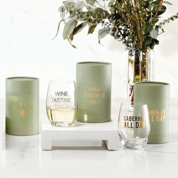 "Wine Tasting Daily" Wine Glass - Madison's Niche