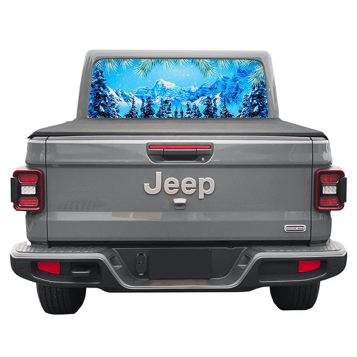 Winter Skyline Rear Window Decal