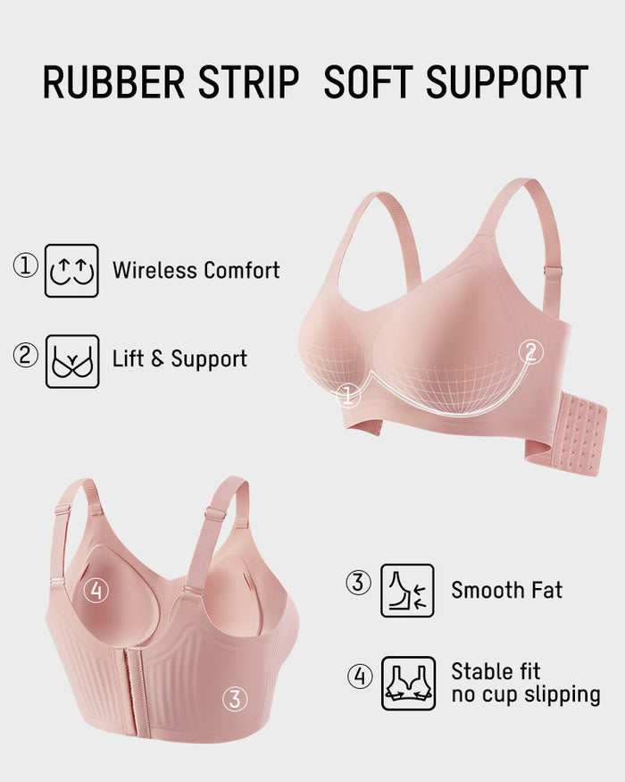 Wireless V-Neck Back & Side Smoothing Bra