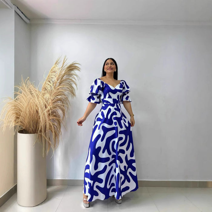 Women Vacation Casual Printing Dress