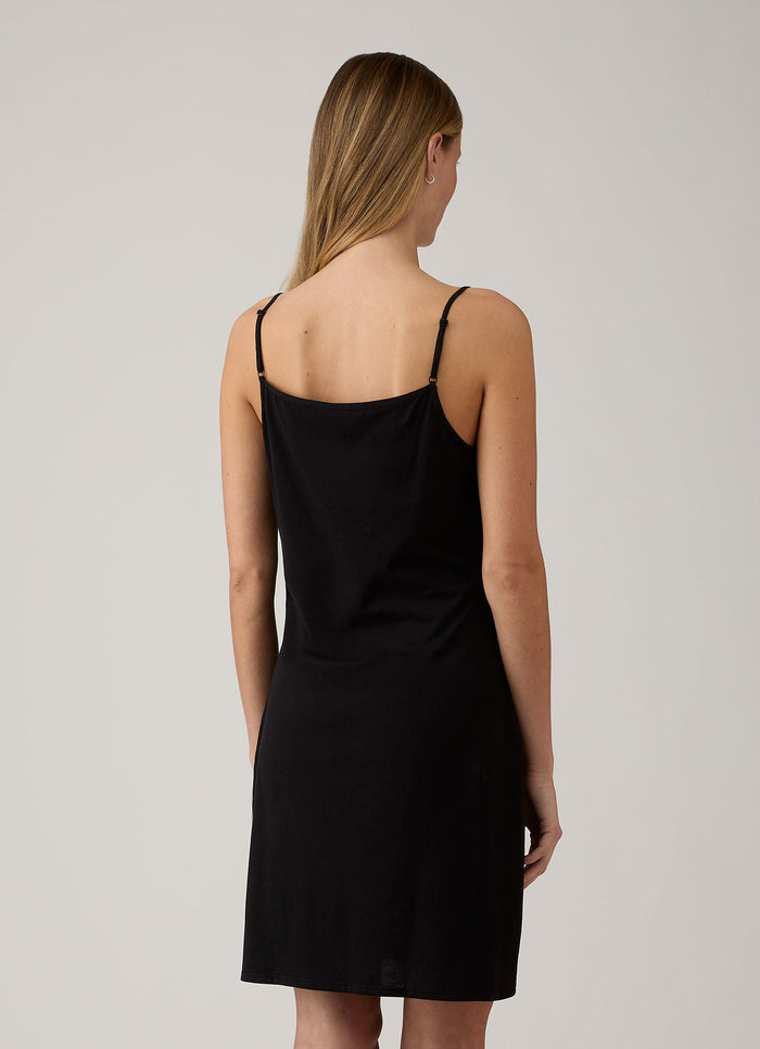 Women's Cotton Slip in Black
