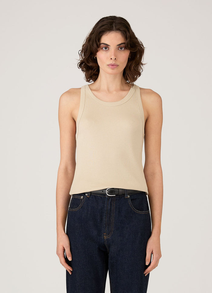 Women's Ribbed Tank Top in Hazelwood