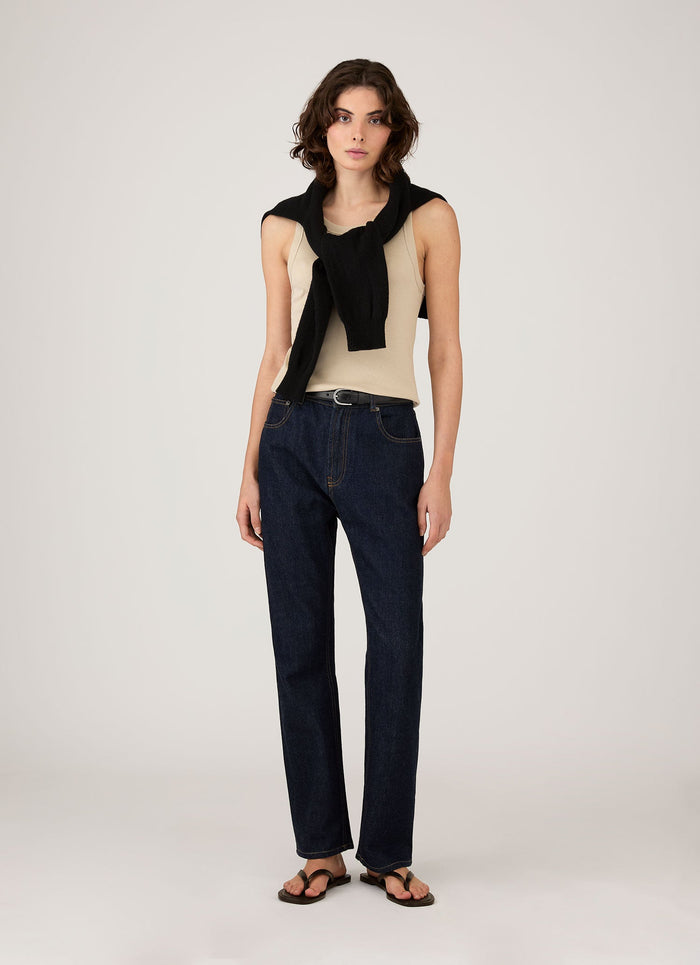 Women's Ribbed Tank Top in Hazelwood