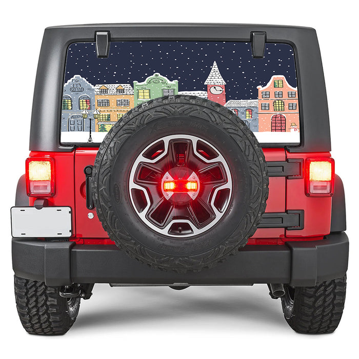Xmas Village Rear Window Decal