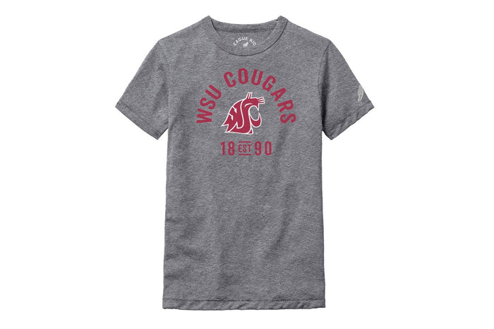 Youth Grey WSU Cougars 1890 Crew Neck Shirt